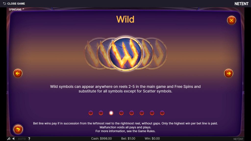 Spinsane Slot Wild Symbol