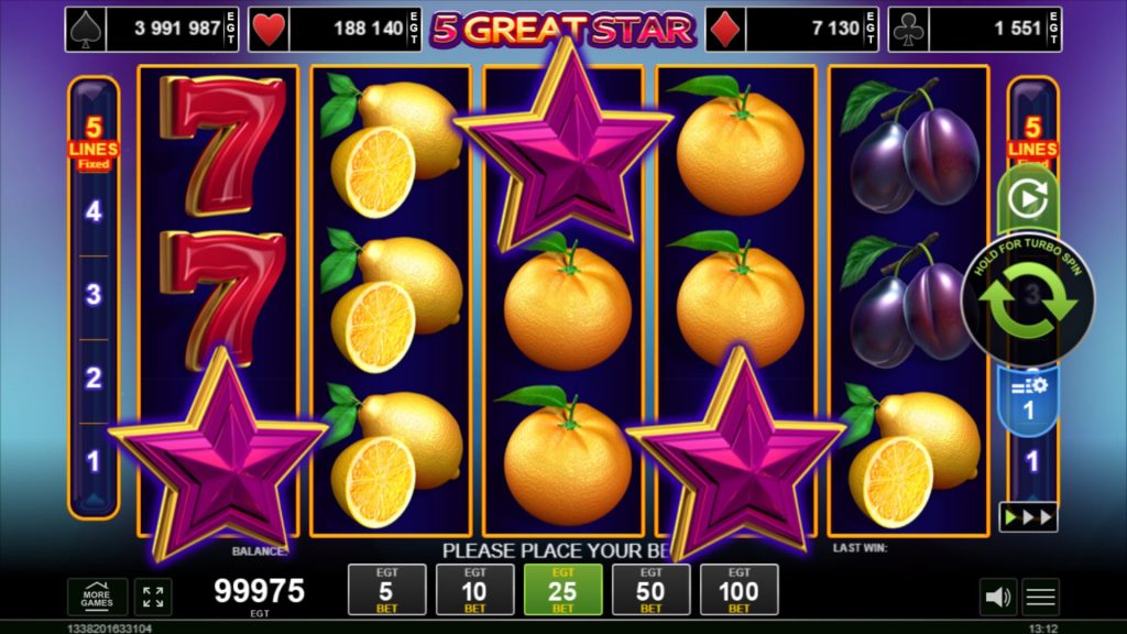5 Great Star Slot Game