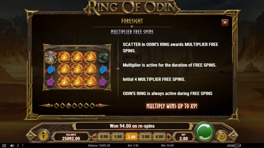 Ring of Odin Slot Multiplier Free Spins