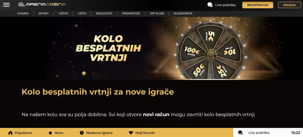 Arena Casino Free Spins